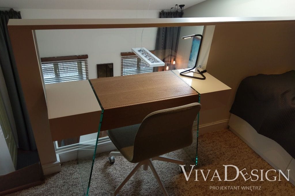 małe biurko drewniano białe miejsce do pracy
