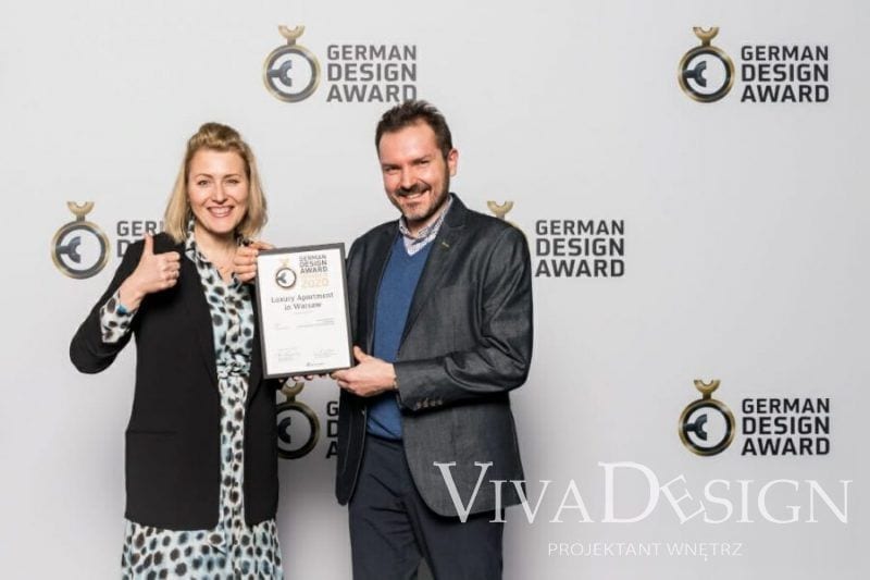 Barbara i Marcin Steciak z polskiej pracowni projektowania wnętrz Viva Design z nagrodą German Design Award 2020